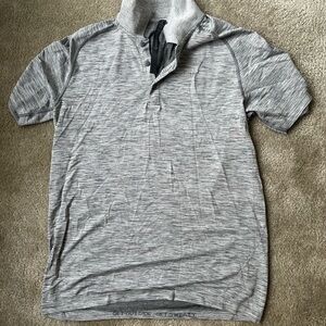 Lululemon Gray Short Sleeve Polo Shirt